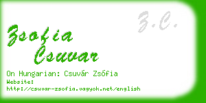 zsofia csuvar business card